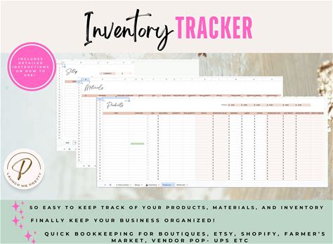 Business Inventory Tracker, Product Inventory Sheet, EDITABLE Google Sheets, Small Shop Inventory Tracker, Bookkeeping Template