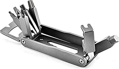 Bike Tool 22-In-1 Folding Multitool Deluxe Cycling Tool Kit With Screwdrivers & Wrench, Simcard Tray Ejecter Pin, Pry Bar