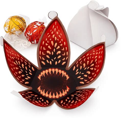 Demogorgon Inspired Papercraft Gift Box Template, Printable No Glue Party Favor