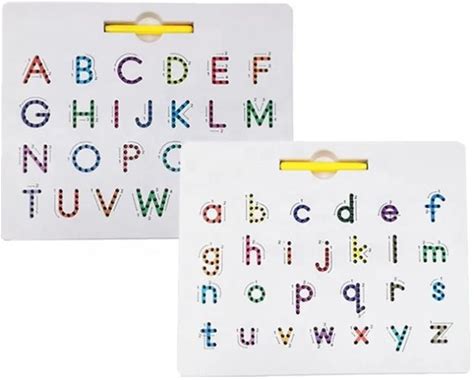 Newest Preschool Toy Educational ABC Read Write Learn Drawing Double Side Magnetic Alphabet Letter Tracing Board For Kids