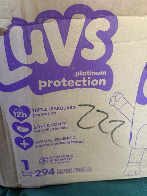Luvs Platinum Protection Diapers Size 1 8-14 Lbs. Count Of 98 Plain Packaging. Luvs. Disposable Diapers.