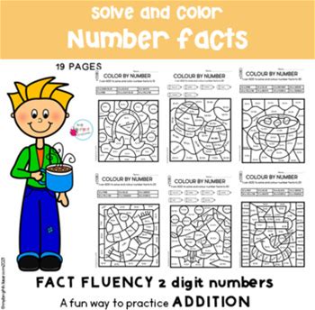 Color By Number 2 Digit Addition Sums