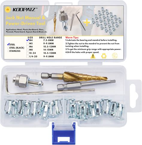 M4 Jack Nut With Installation Tool Threaded Insert Petal Nuts Nutserts Jacknut Srew Anchor Spider Rivnut Blind For Plastic Polywood Pressboard