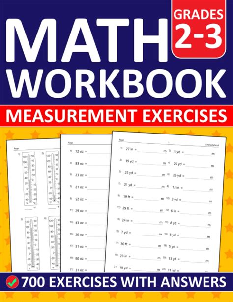 Math Measurement Workbook For Grades 2-3: Measurement Practice Workbook For 2nd And 3rd Grades With 700 Exercises - Linear Measurement, Capacity, ...