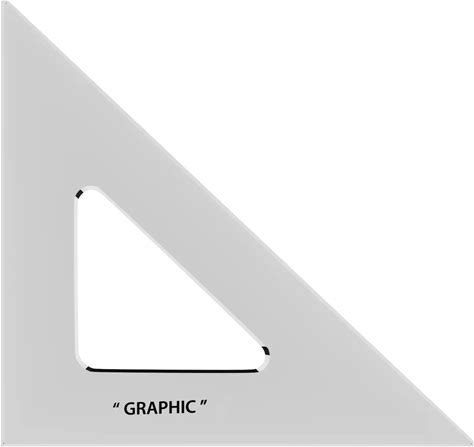 Alvin 12" 45/90 Academic Transparent Triangle