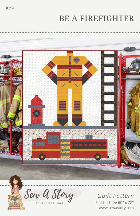Be A Firefighter Quilt PATTERN P177 By Jennifer Long - Riley Blake Designs - Instructions Only - Piecing Confident Beginner