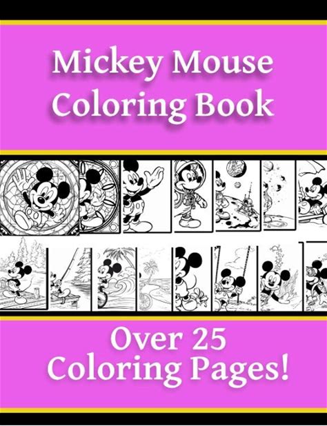 Mickey Mouse Coloring Book / Kids Coloring Pages / Printable Mickey Mouse