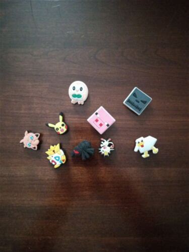 Set Of (9) Mix & Match Croc Charms Pokemon & Minecraft