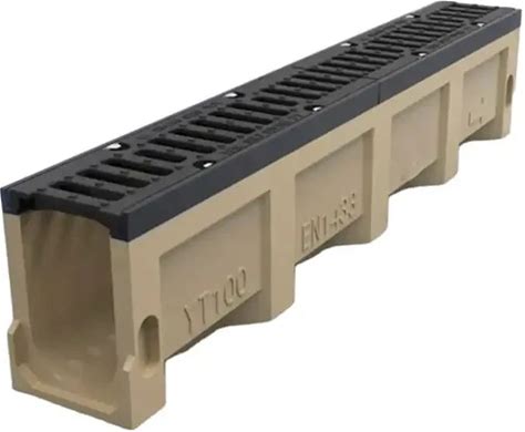 GREENTECH Slotted Polymer Concrete Drain Channel Easy Installation Drainage Channel Slot