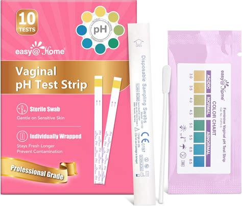 Easy@Home Vaginal Ph Test -10 Strips | BV Test Kit At Home For Women | Yeast Infection Test + Ph Balance For Women