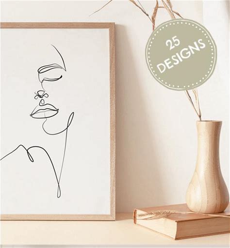 Abstract Continuous Line Art Drawing Prints Home Picture Minimalist Wall Poster