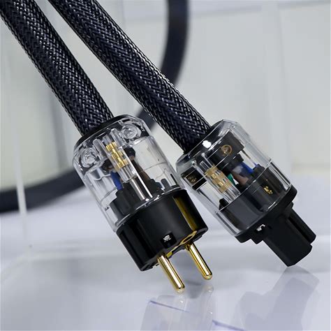 Audiophile Us Eu Ac Hi-Fi Audio Power Cable 12Awg Pure Copper Mains
