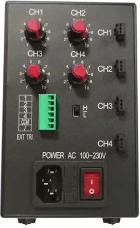 Machine Vision Standard 4-Channel LED Dimming Controller 24V Industrial Lighting Solution Manual Brightness Adjustment