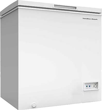 Hamilton Beach Hbfrf1006 Chest Freezer-Adjustable Thermostat-Removable Vinyl Coated Wire Basket-Easy Defrost Drain-10 Cubic Feet, 10 Cu Ft, White (Pack Of 1)