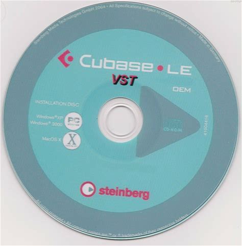 Cubase Le-VST Desktop Recording Studio Music Production Software W/Reg. Code. Steinberg. Recorders.