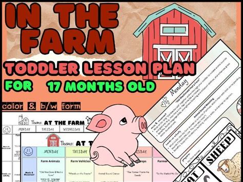 THE FARM- Toddler Weekly Lesson Plan (17 Months Old)
