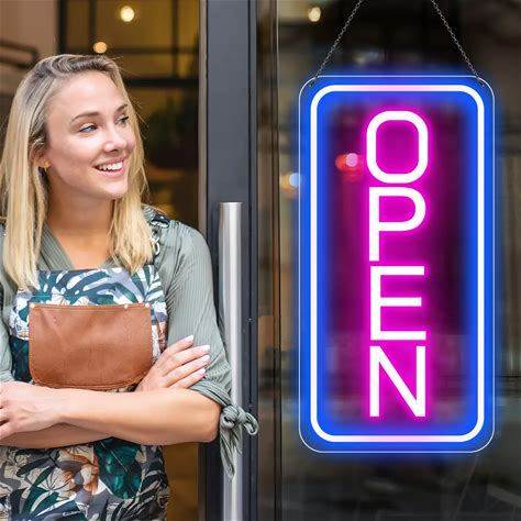Neon Open Sign 16''X9'', Super Bright LED Open Sign For Business, Adjustable Brightness Powered By USB With ON/OFF Switch, For Party Club Hotel Window