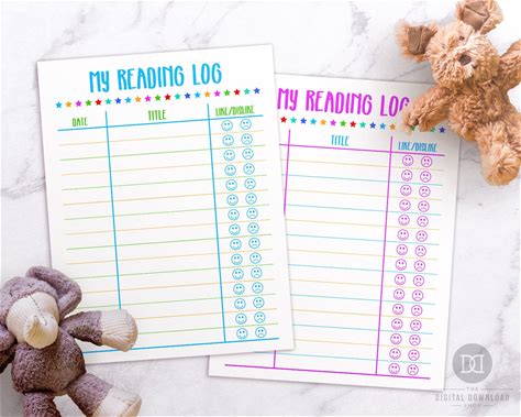 Kids Reading Log Printable, Printable Summer Reading Log, Children's Reading Log Printable, Kids Reading List, Kids Book Log Download PDF