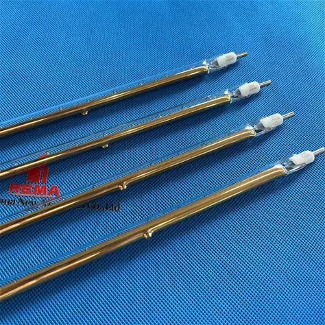 REMA Gold Reflector Halogen Infrared Lamp Ir Heating Tube Infrared Drying Lamp Quartz Glass Heating Infrared Heater