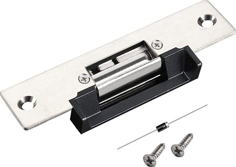 AMOCAM Electric Strike Lock, Wide Strike Opening NO Mode Fail Secure Electric Strike Door Lock For Access Control System, Video Doorbell System,