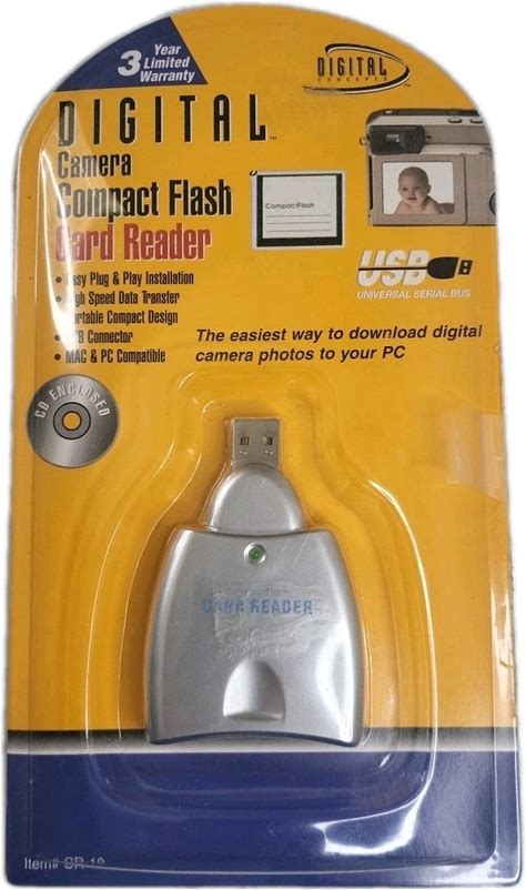 Digital Concepts Compact Flash Camera Card Reader Writer Download PC CR-10 L31