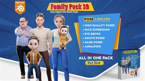 Cartoon Family Rigged V2