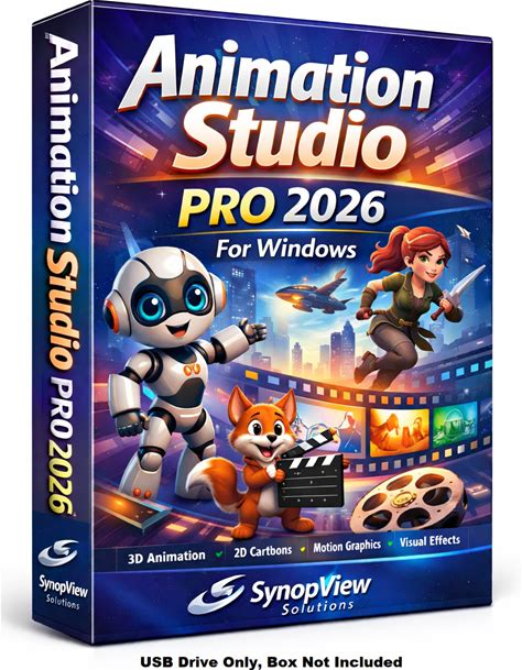 Animation Studio PRO 2026 - 3D/2D Motion Graphic Design Software For Windows USB
