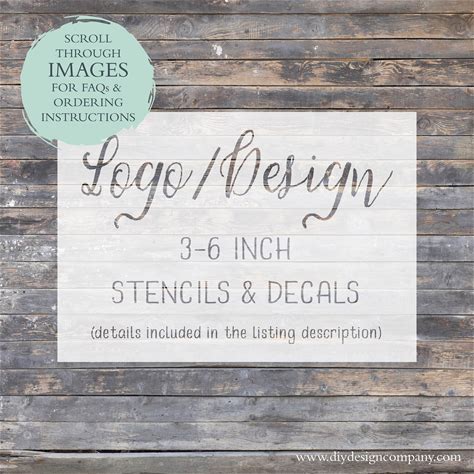 Logo STENCIL Or DECAL / One-Time Use Adhesive Vinyl Stencil / Reverse Vinyl Stencil / Vinyl Decal