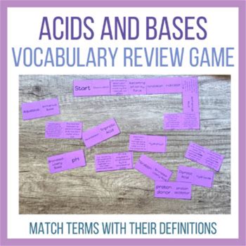 Acids And Bases Vocabulary Review Puzzles, Crossword, Flash Cards, Quiz & More