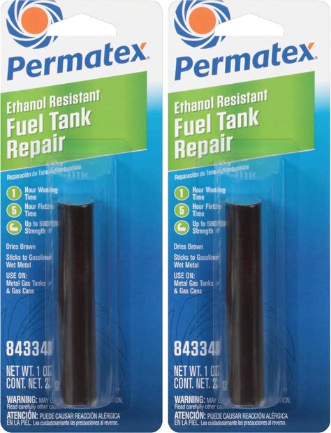 Permatex 84334 Fuel Tank Repair Epoxy Stick - 1 Oz., Black (Pack Of 2)