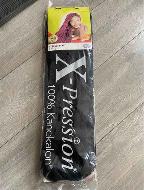 X Pression Braiding Kanekalon Hair Braiding Braids Extension: Wine, Burgundy, Black 2In1 Pack