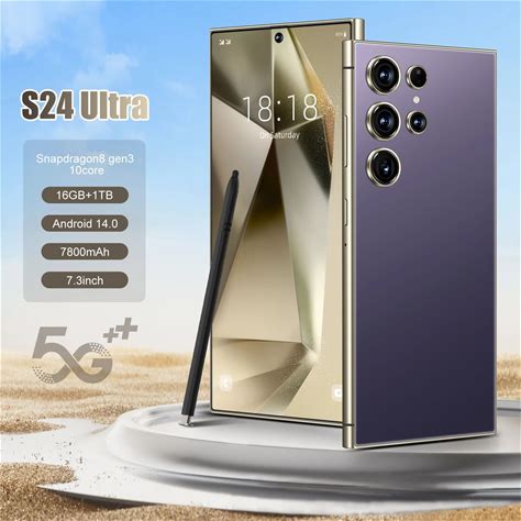 Smart Mobile Phone 16Gb+1Tb Android 14 7.3 Inch 108Mp Camera Deca Core 5G Dual Sim Quick Charge Face Id Lcd Display Multi-Language Support