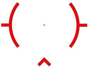 EOTECH OPMOD EXPS2-DCR OP DCR Chevron Reticle Holographic Site Red Dot Sights, Black, EXPS2-DCR OP