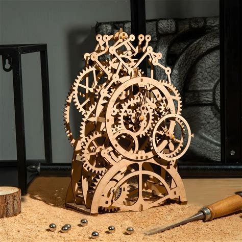 Robotime DIY 3D Wooden Mechanical Puzzle Model Building Kits Laser Cutting Action By Clockwork Gift