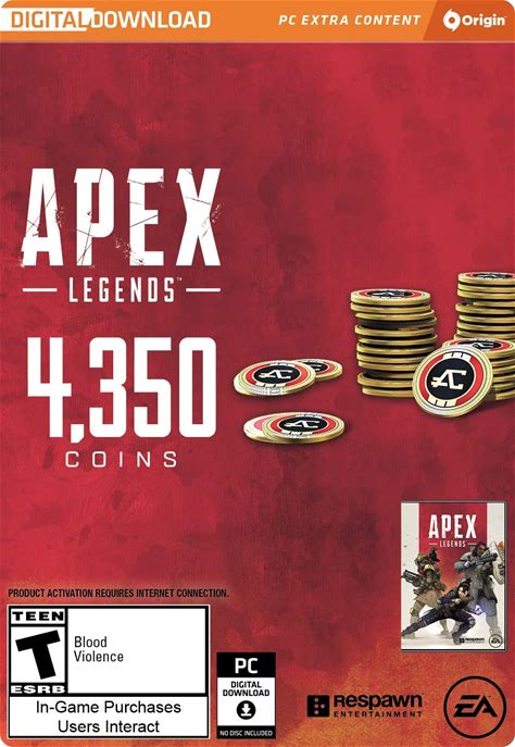 Apex Legends - 4,350 Apex Coins EA App - Origin PC [Online Game Code]