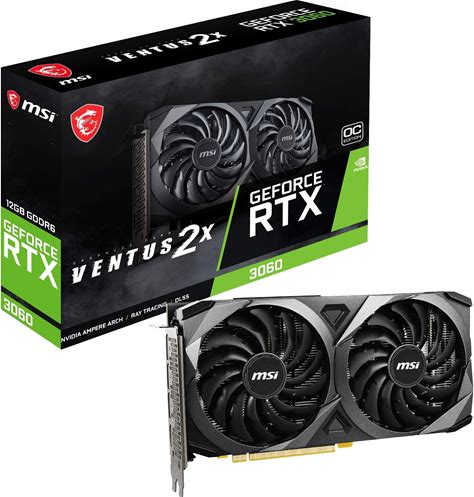 Msi Geforce Rtx 3060 Ventus 2X 12G Oc, Gaming Graphics Card Rtx 3060