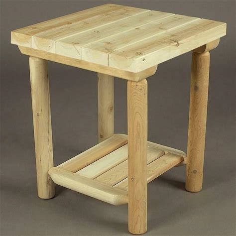 20" Log Style Side Table