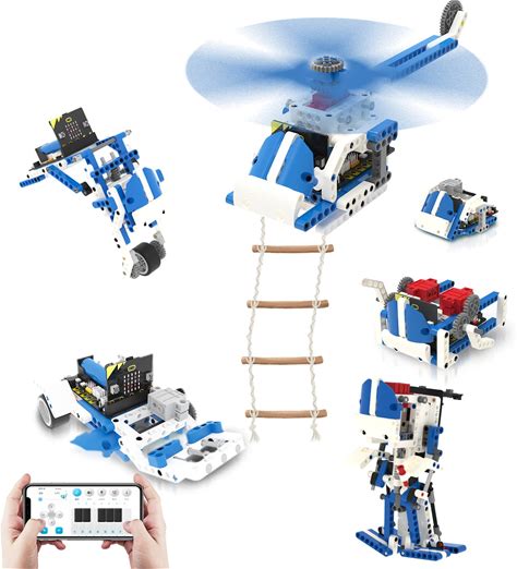 Yahboom Micro:Bit Building Block Robot Kit 16 in 1 STEM Projects Advanced With Sensor Module DIY Toys For Kids 10+ Gifts For Christmas (Standard Kit