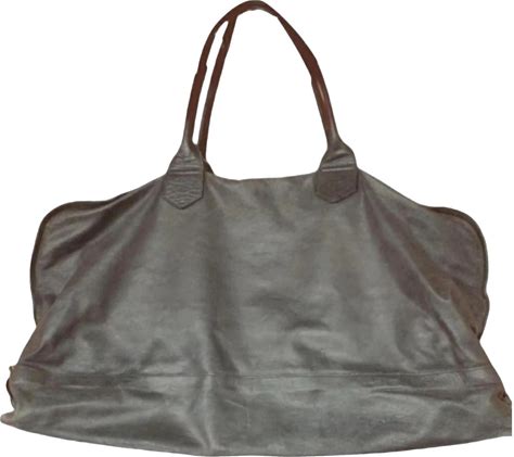 Ann Demeulemeester Black Leather Travel Bag