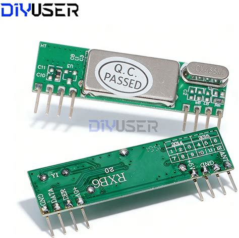 433Mhz RF Receiver Module Superheterodyne RXB6 High Sensitivity Low Power For Arduino ESP8266 Iot