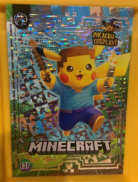 Pokémon Pikachu As Minecraft Cosplay Rare Box Hit Holo Foil Silver E37 NM