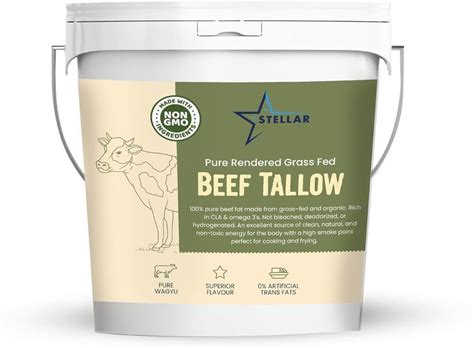Beef Tallow 100% Grass Fed & Finished Good For Cooking, Baking 2 Pounds