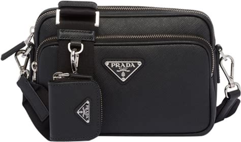 Prada Saffiano Leather Shoulder Bag - Black