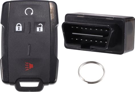 OBD2 Key Fob Programmer With Keyless Entry Remote For Chevy Silverado For GMC Sierra 14-18 M3N32337100 315Mhz - Black- 4 Buttons