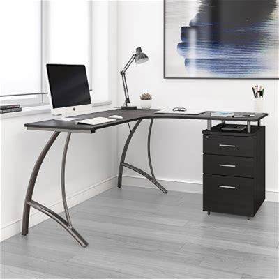 Techni Mobili L- Shaped Desk With File Cabinet, Espresso By Ashley, Furniture > Living Room > Accent Storage Cabinets. On Sale - 14% Off