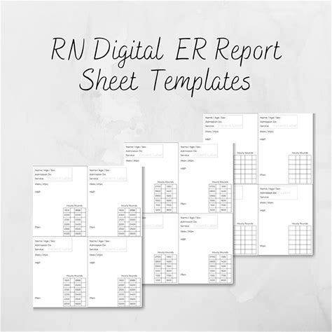 Printable Blank Nursing Report Sheet Downloadable Digital Download | ER Nurse SBAR | Printable PDF | Day Shift, Night Shift, Blank Templates