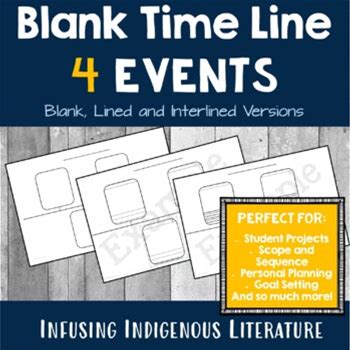 Blank Timelines/ Time Line Template - 4 Events