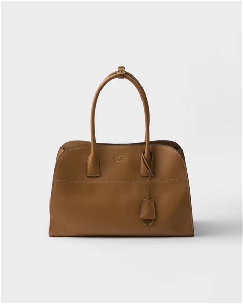 Prada Large Leather Tote Bag with Buckles