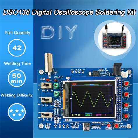 Kit De Osciloscopio Digital DSO138, Placa De Circuito Electrónico Microcontrolador DIY Adecuada Para