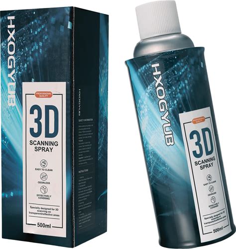 HXOGYUB 3D Scanning Spray For 3D Scanners, Professional For All 3D Scanner, Safety Material, High Reflectivity, Easy To Clean, For Reflective,